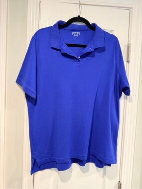 NWOT Lands End Size XL Royal Blue Short Sleeve Collared Polo Shirt